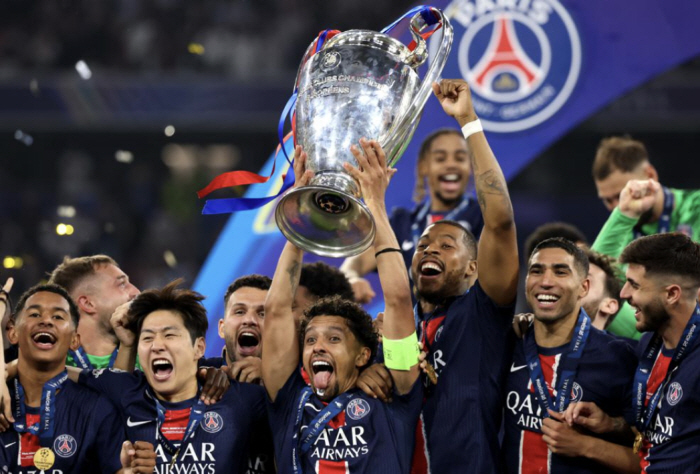 '난 간다!' PSG, UCL 167경기만에 빅이어 들어올렸다...아스널은 211경기, 아틀레티코는 176경기째 '무관'