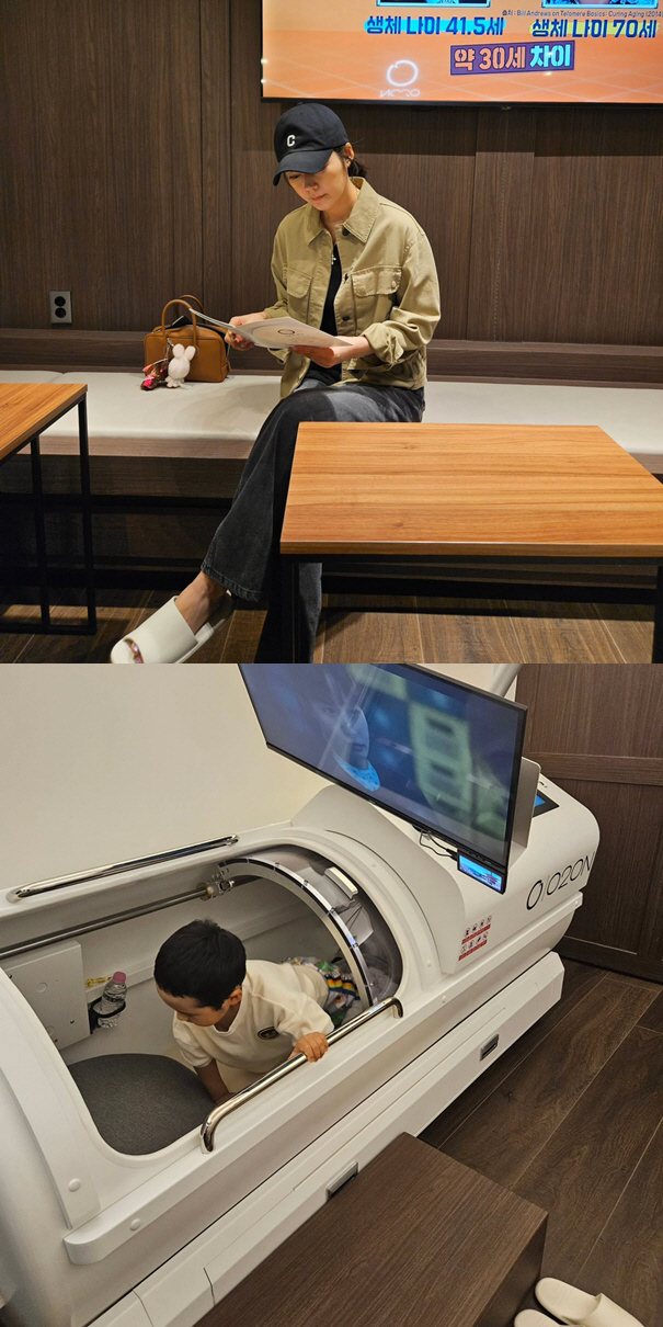 '연정훈♥' 한가인, 건강 관리 중에도 '껌딱지' 아들과 함께 "어디든 …