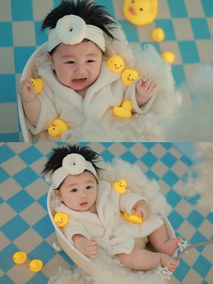 심형탁♥사야, 子 100일 기념 첫 가족사진.."완성형 미모"