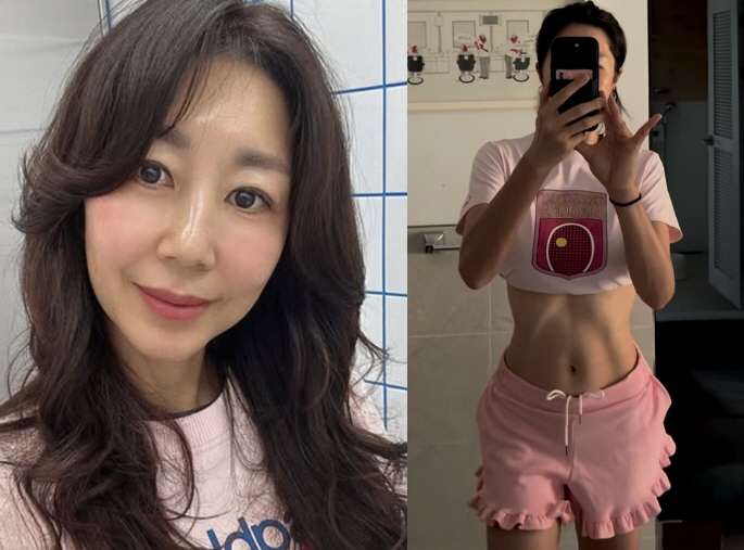 '윤종신♥' 전미라 출산 3번, 변형된 복근 모양 