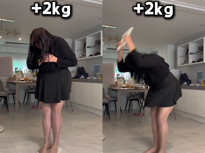 '69kg 감량' 미나 시누이, 다시 늘어난 몸무게에 좌절.."체중계 누…