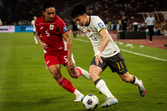 '최악 졸전' 중국, 인도네시아에 0-1 리드 허용…이대로면 월드컵 탈락…