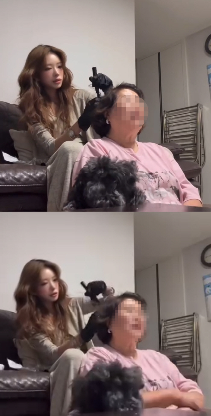 '최진실 딸' 최준희, 母 대신 키워준 이모 할머니에 애틋..흰머리 손수 염색 