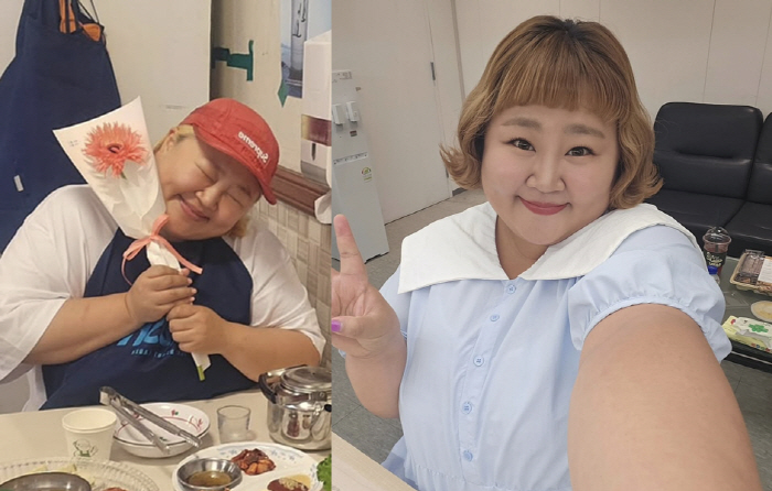 '김민기♥' 홍윤화 맞아? 20kg 감량 후 반쪽된 얼굴...
