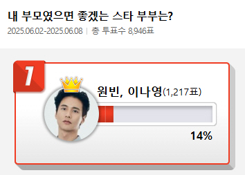 원빈♥이나영 부부, 내 부모였으면 좋겠는 ★부부 1위