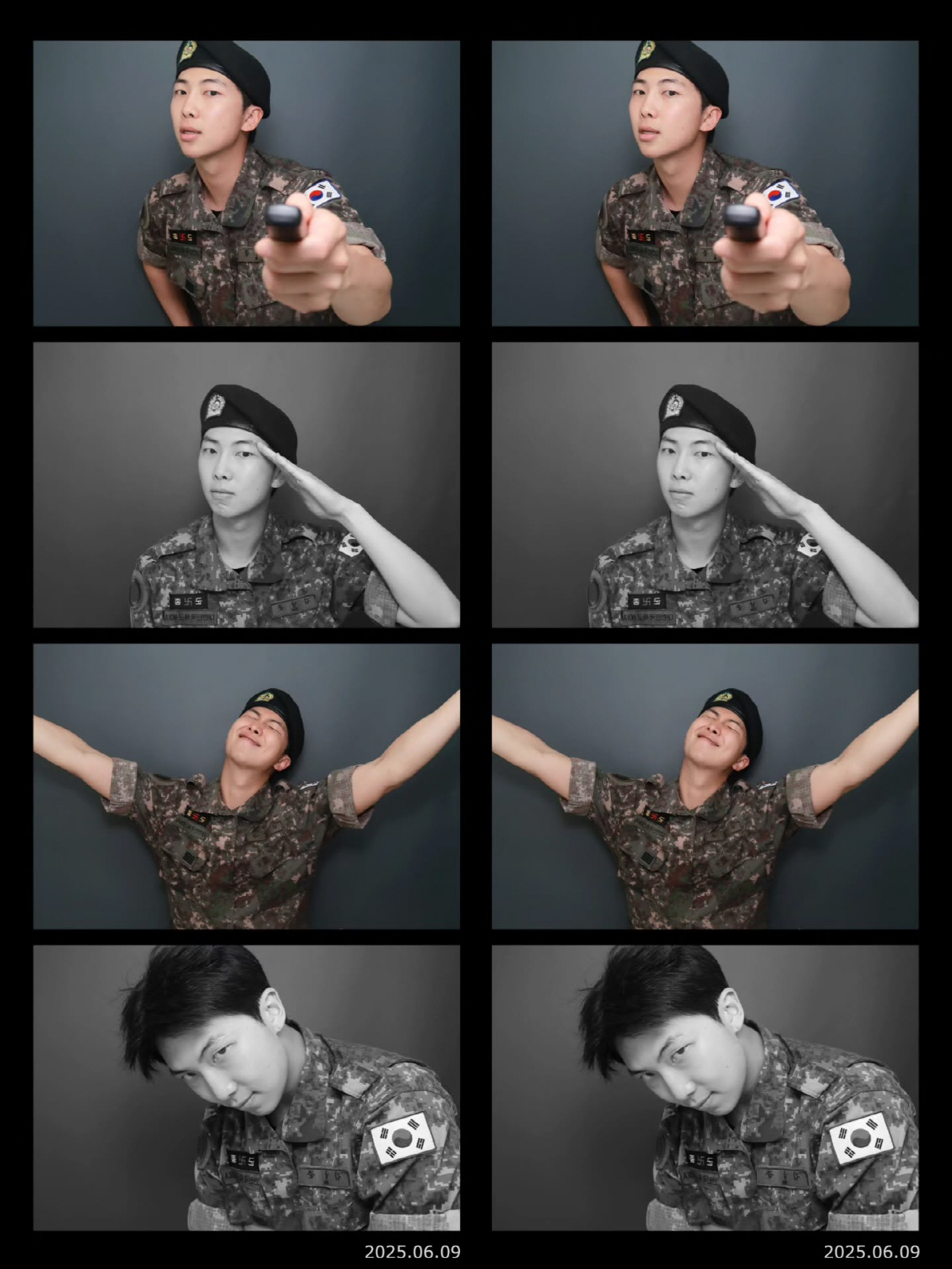 [SCin스타] 방탄소년단(BTS) RM, 전역 기념 네컷 사진으로 팬심…