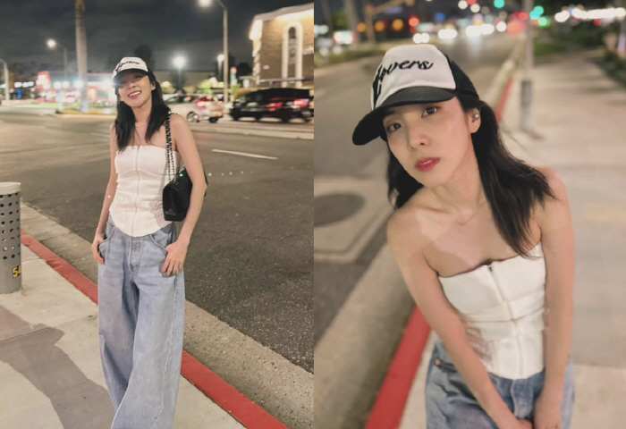 산다라박, 42kg에서 살 더 빠졌나...LA서 튜브톱 입고 '극사세' 몸매 자랑