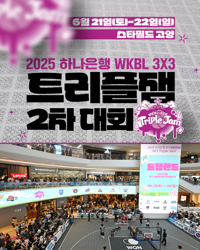 '2025 하나은행 WKBL 3X3 트리플잼' 2차 대회, 21~22일 …