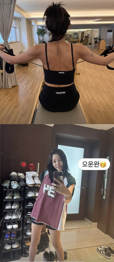 '42세' 손담비, 출산 두 달 만에 이 몸매..등근육까지 선명 '감탄'