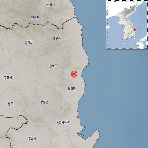 경북 영덕서 토요일 오후 규모 2대 지진 2차례 발생(종합)