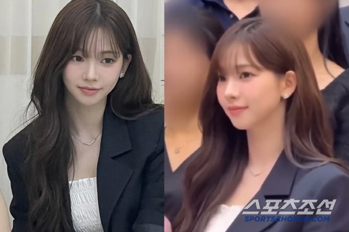 카리나, 친언니 결혼식 '정장룩' 포착…