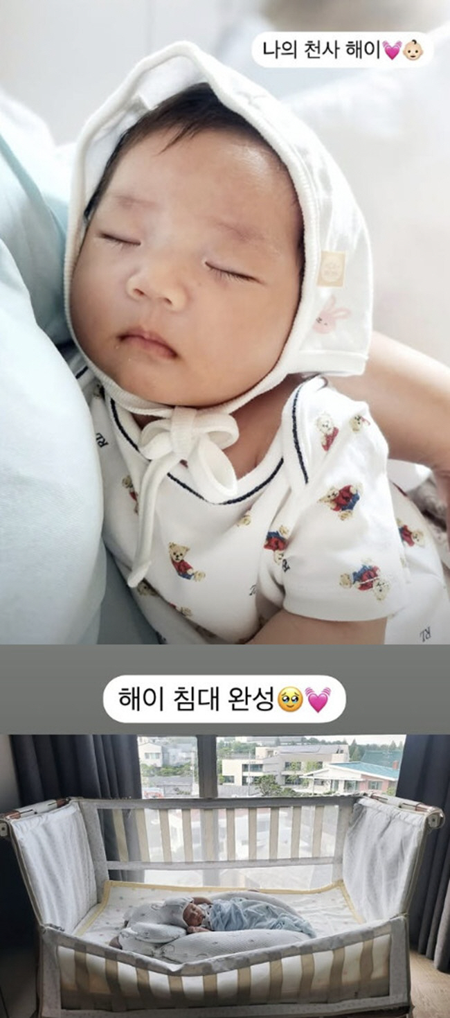 손담비, 40대 얻은 귀한 딸…아기 침대도 럭셔리 "나의 천사"