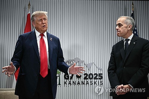 트럼프, G7서 加·英·日 등과 양자회담…관세·무역 중점 논의