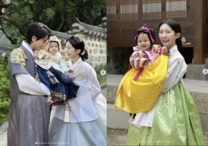 이지훈♥아야네 ‘한복 가족사진’ 공개 “꼭 입고 싶었다”