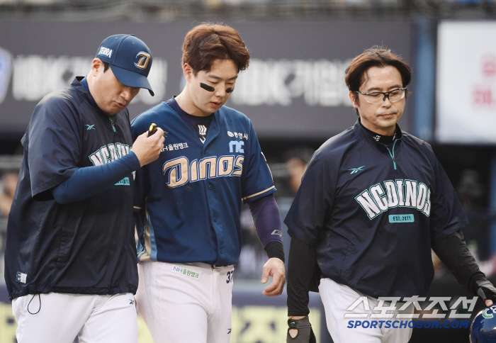 '검투사 헬멧 덕분인가.' 헤드샷에 광대 부은 박건우 X-레이 검진에서 …