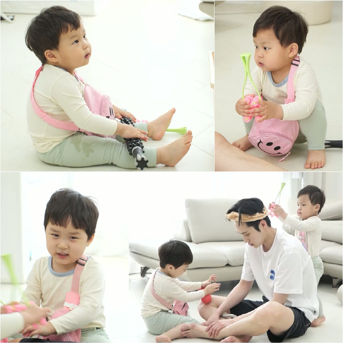 김준호, 子은우-정우 다 키웠네…고사리손으로 직접 안마까지 ('슈돌')