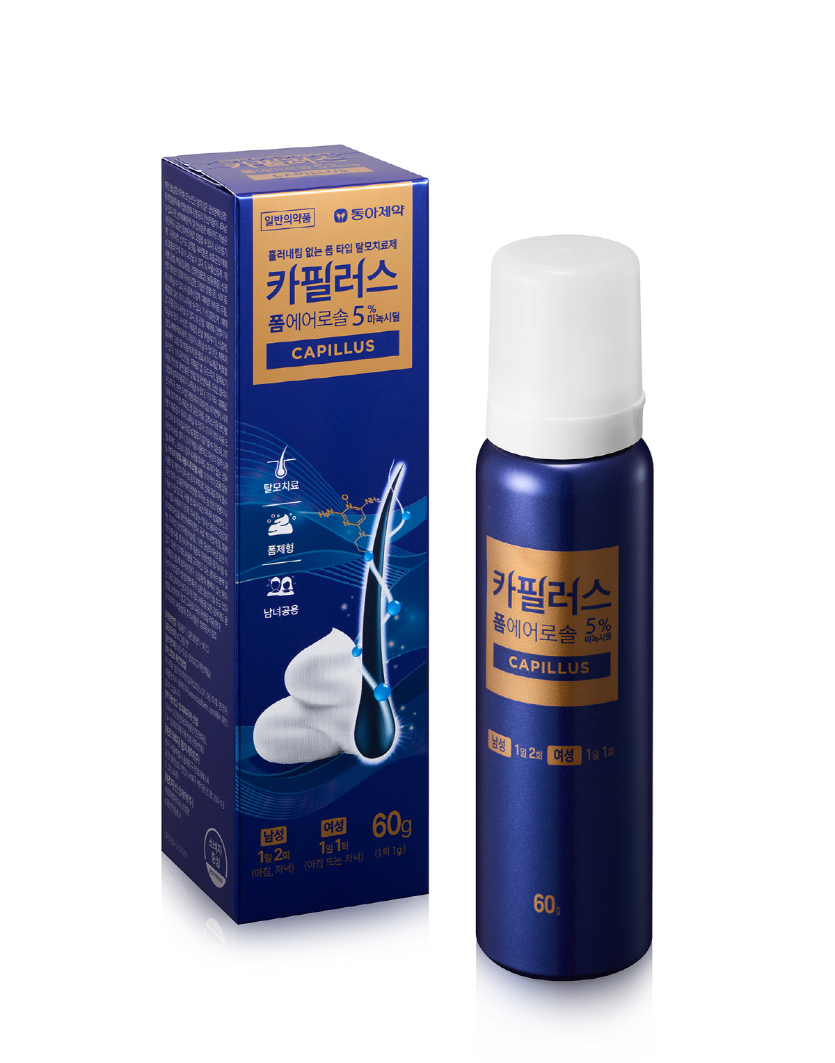 젊은 탈모 환자 증가세…동아제약, 폼 타입 탈모치료제 '카필러스 폼에어로…