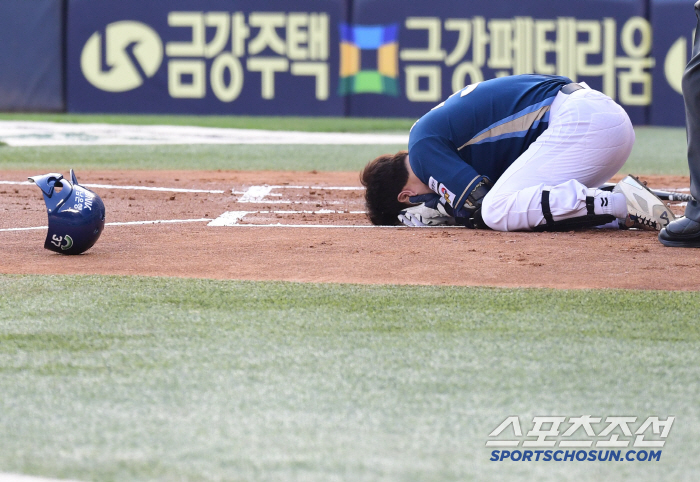 '천만다행.' '헤드샷' 박건우 추가 검진 없이 숙소에서 휴식중. 이호준…