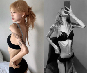 '96→41kg' 최준희, 갈비뼈 앙상..가슴 지적에 
