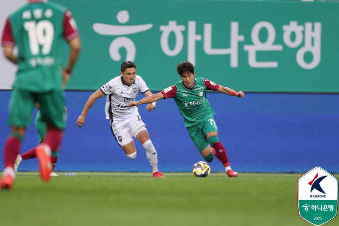 '주민규-김경준 골대 강타+이순민 퇴장' 대전-김천, 0-0 무[현장 리…
