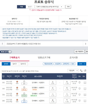 'NBA 파이널 6차전'… 프로토 승부식 73회차 게임 발매