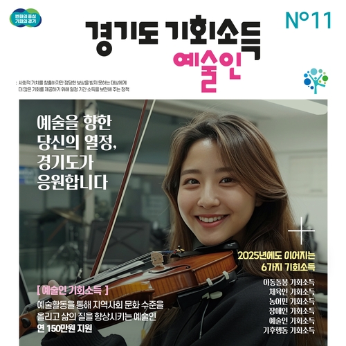 경기도 '예술인 기회소득' 1만3천명 신청…연 150만원 지급