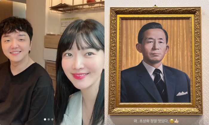 '보수 유튜버♥' 배슬기, 박정희 초상화에 감탄 "정말 멋있다"