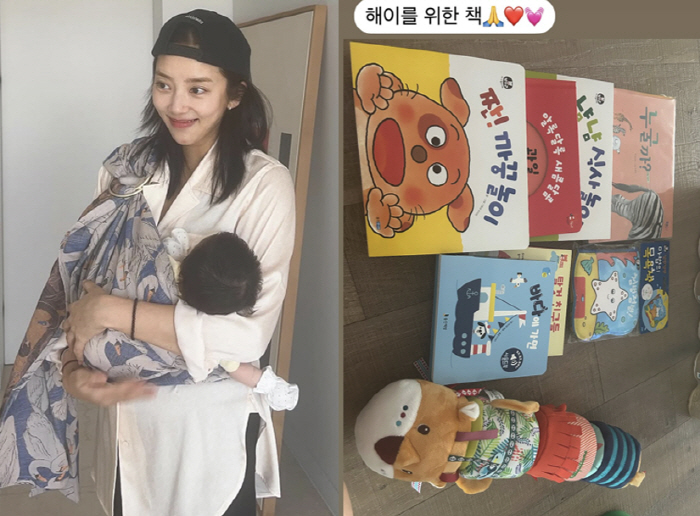 '이규혁♥' 손담비, 딸 2개월인데 영재 소리 듣겠네...벌써 쏟아지는 책 선물