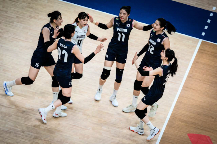 '아깝다 3세트' 한국 女배구, 2연승 실패…벨기에에 1-3 패배