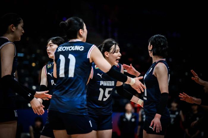 '아깝다 3세트' 한국 女배구, 2연승 실패…벨기에에 1-3 패배