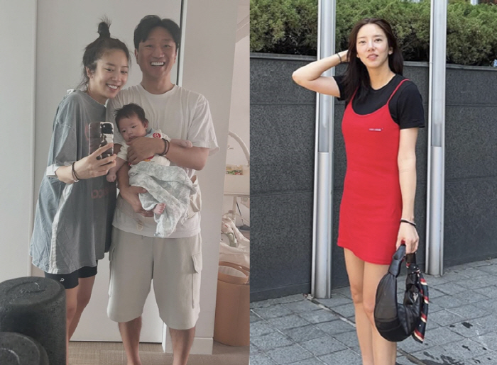 손담비, 출산 2개월만 母 다 됐네...딸·이규혁♥과 있을 때 더 빛나는 미모