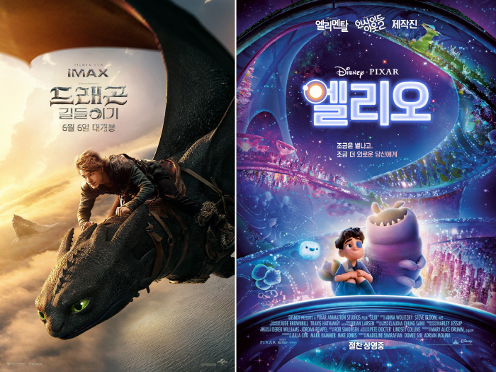 [SC무비] 비수기 주말 극장 '드래곤 길들이기' 3주 연속 1위→'엘리…