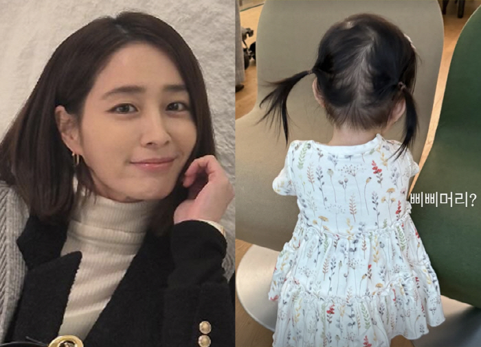'이병헌♥' 이민정 딸, 치명적 삐삐머리 뒤태…“쌍꺼풀까지 생성 중”