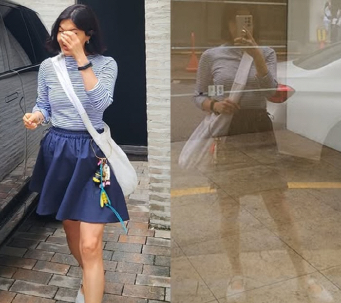'14kg 감량' 한혜연, 길가다 전신 유리 셀카..다이어트 성공에 '자…