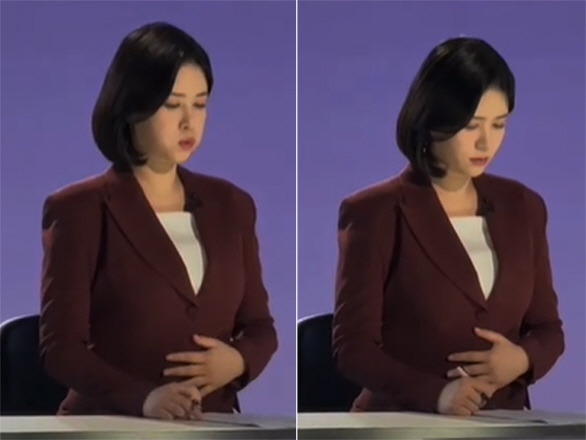 "배부른 앵커, 임신 맞다" 한민용 깜짝 발표 '뉴스룸' 진행은 계속
