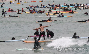 서핑 성지 송정해수욕장서 부산시장배 국제대회