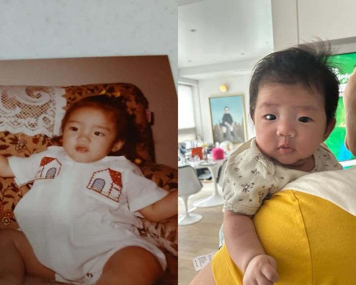 '이규혁♥' 손담비, 딸과 사진 비교하니 완전 붕어빵.."우리 닮았다 해…
