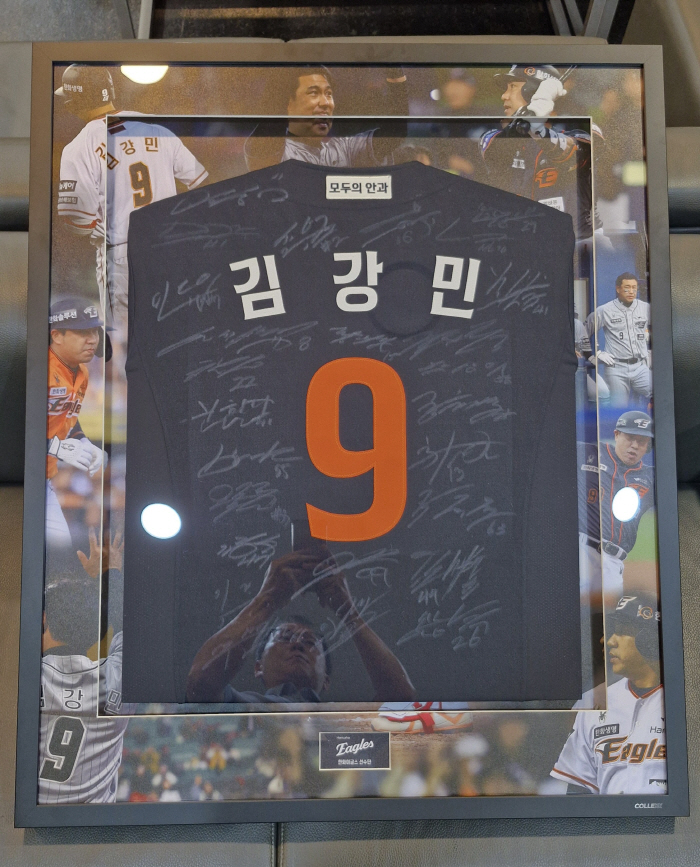 "비록 1년 인연이지만…" 김강민 은퇴식 맞이한 한화의 예우, 모자에 '…