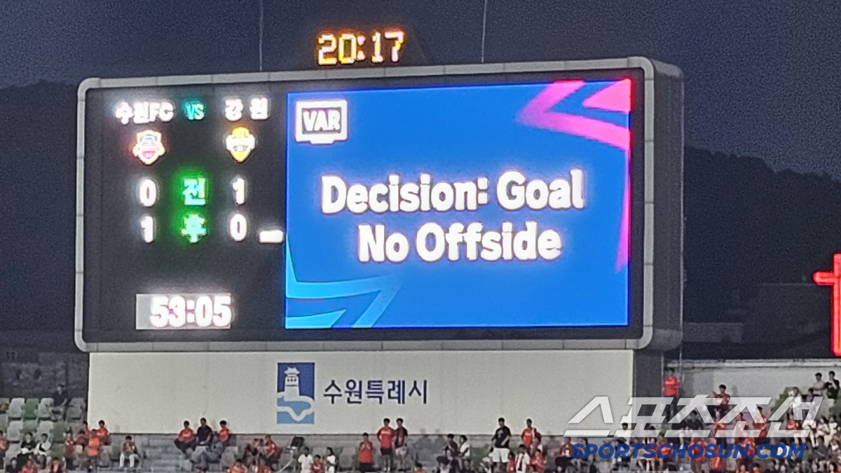 "김대원 극장골→깜빡 상의탈의 '퇴장'" 피말렸던 강원,수원에 2대1승 …