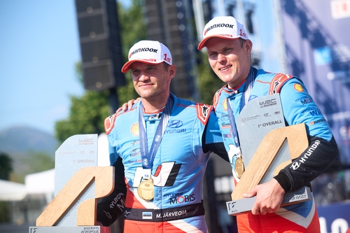 현대차 월드랠리팀, 2025 WRC 7라운드 그리스 랠리 1·3위