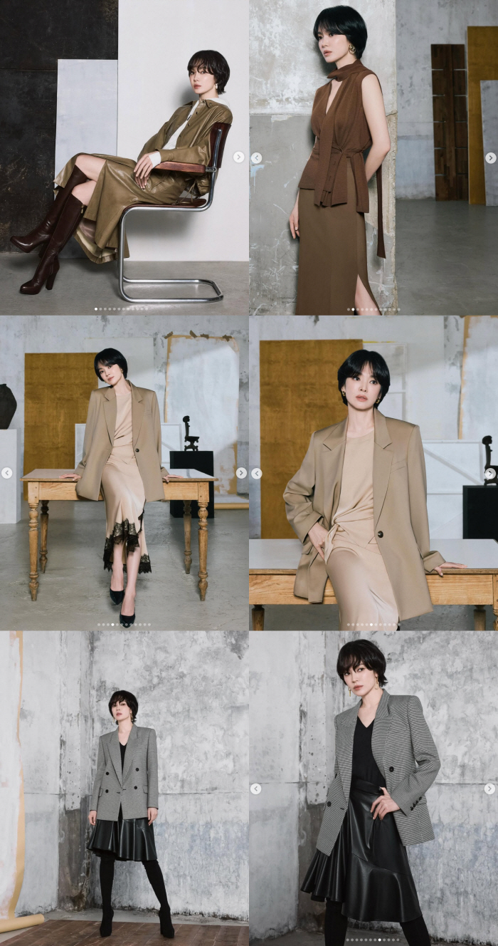 송혜교, 숏컷 하나로 '잘생쁨' 폭발..여배우들 '원픽'인 이유 있었네