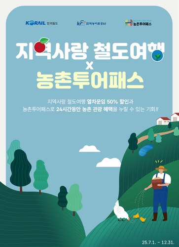 코레일 "반값 열차+1만7천900원으로 농촌 체험·음식·관광까지"