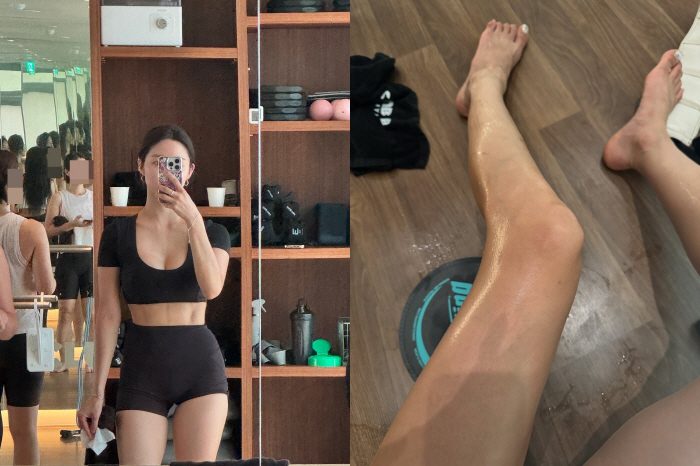 한그루, 이혼 후 근황 보니…다리 아래 땀방울로 '복근 몸매' 증명[SC…