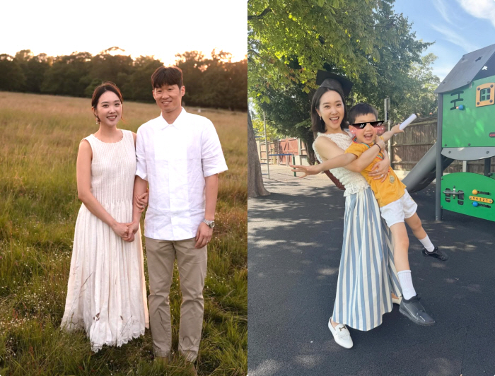 '박지성♥' 김민지, 子 런던 학교 졸업에 "눈물 참던 첫등교 생생, 기…