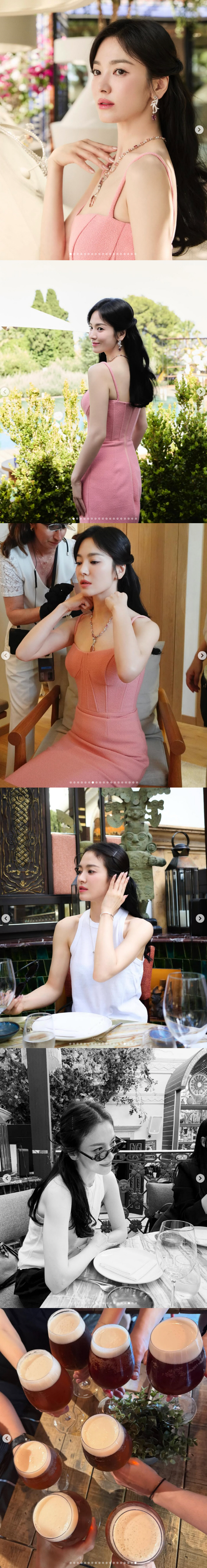 송혜교, 퇴근 후 맥주 한잔의 여유..미모에 취하네