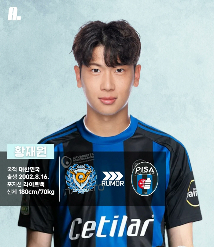 '韓 4호 세리에A 리거' 터진다! "대구 FC, 피사 관심 여부 기다려…