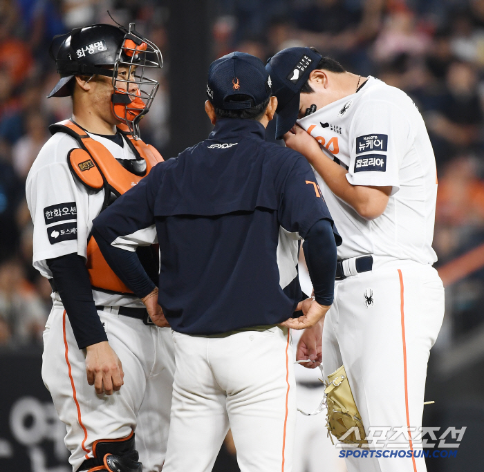 [포토] 제구 불안 보인 김서현