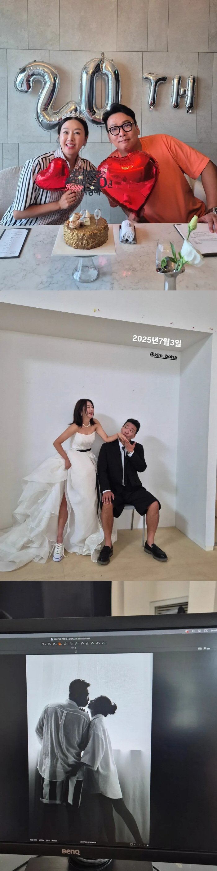 김지혜♥박준형, 20주년 리마인드 웨딩 "이 맛에 버텼나..30주년 향해…