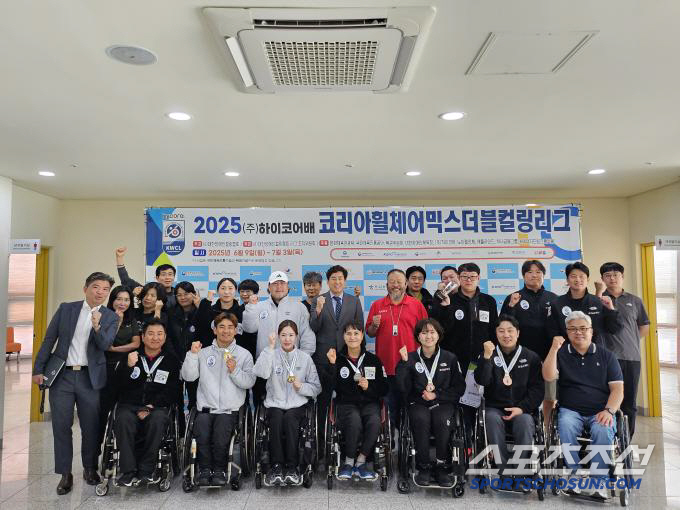 "경기도장애인체육회 우승!" '밀라노 희망'휠체어컬링 '믹스더블'코리아리…