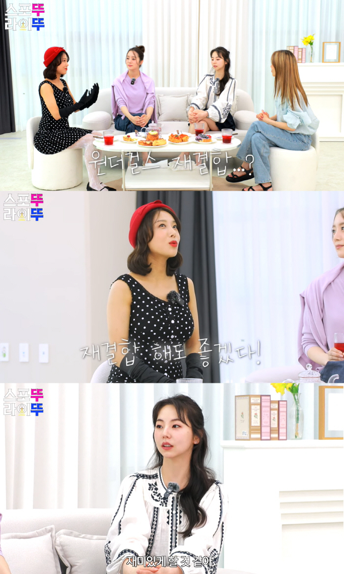 ‘다시 뭉친’ 원더걸스, 재결합 임박했나 “투애니원 부럽다”
